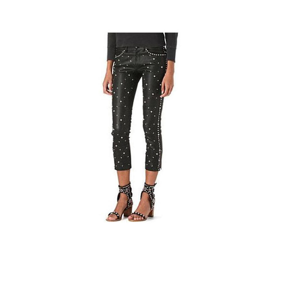 Isabel Marant Duncan Cropped Leather  Pants, NWOT, Size FR 40, Retail $1970.00